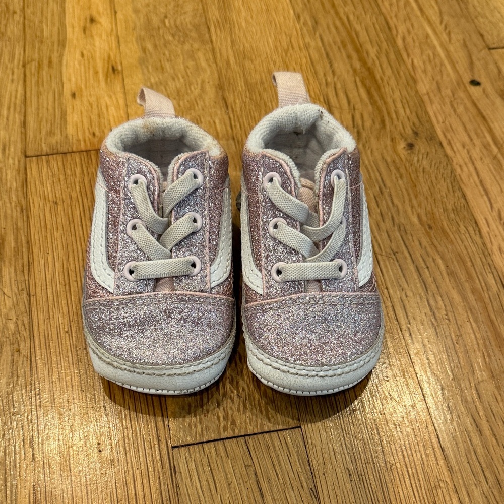 Vans Glittery Pink Baby Shoes